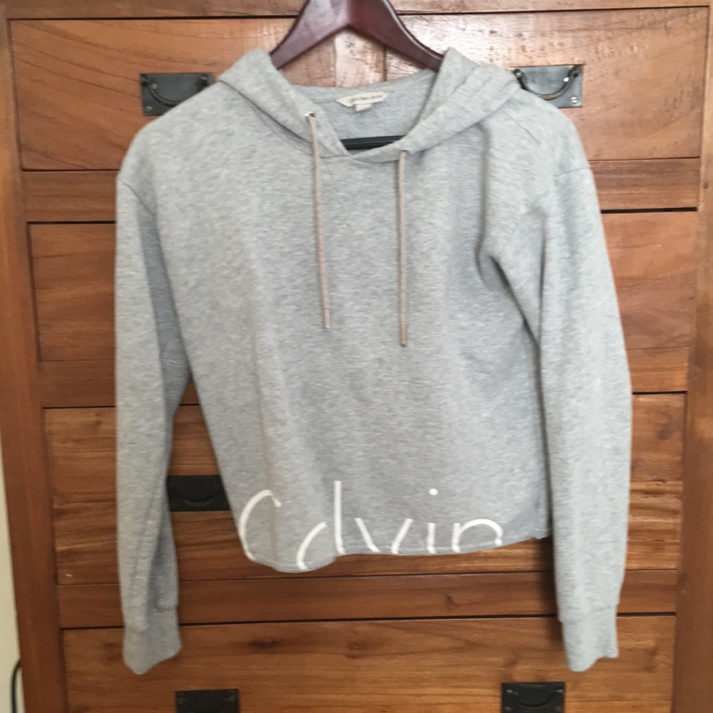 calvin klein grey sweatshirt size xs